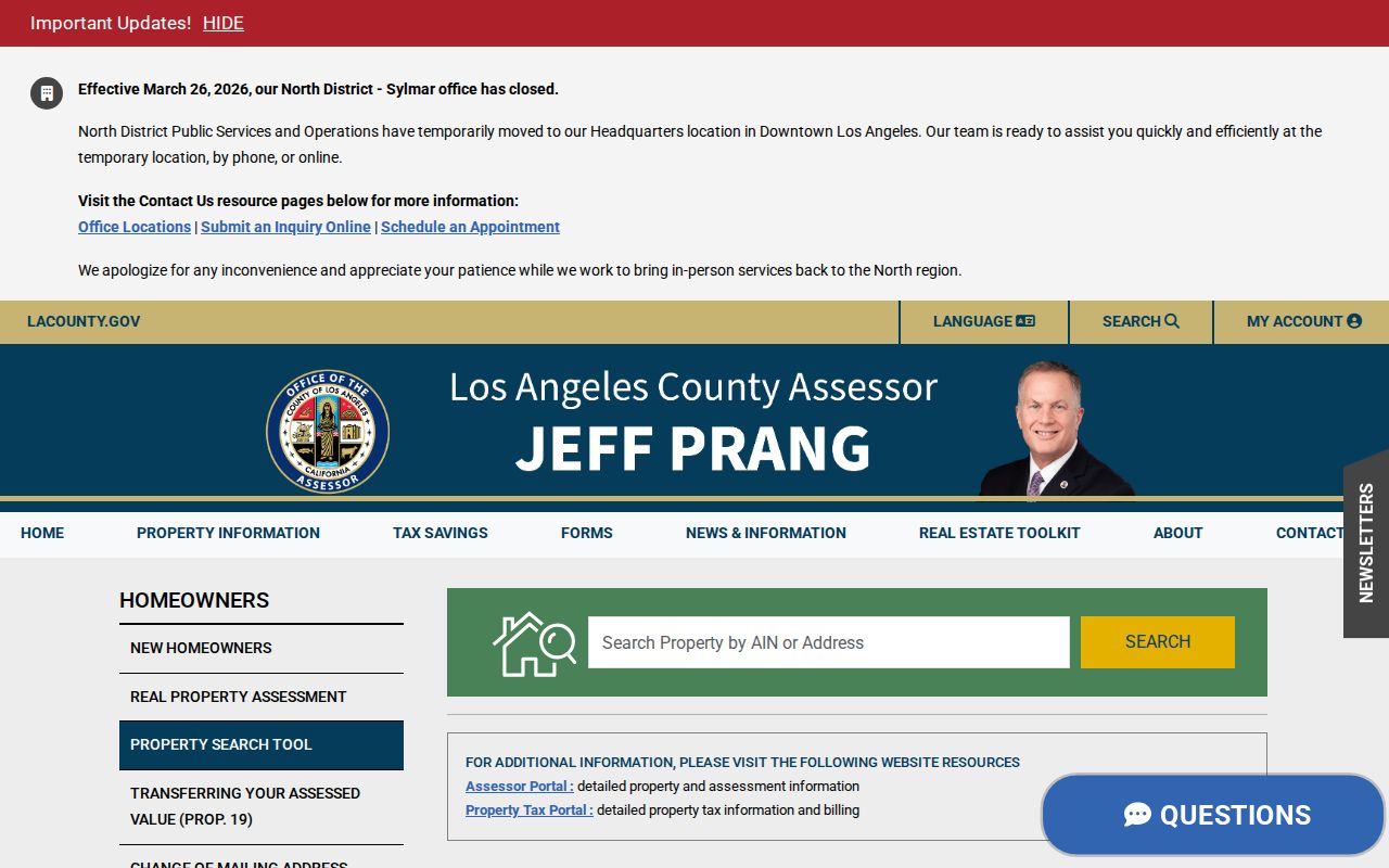 West Covina people search through the Los Angeles County Assessor property tool