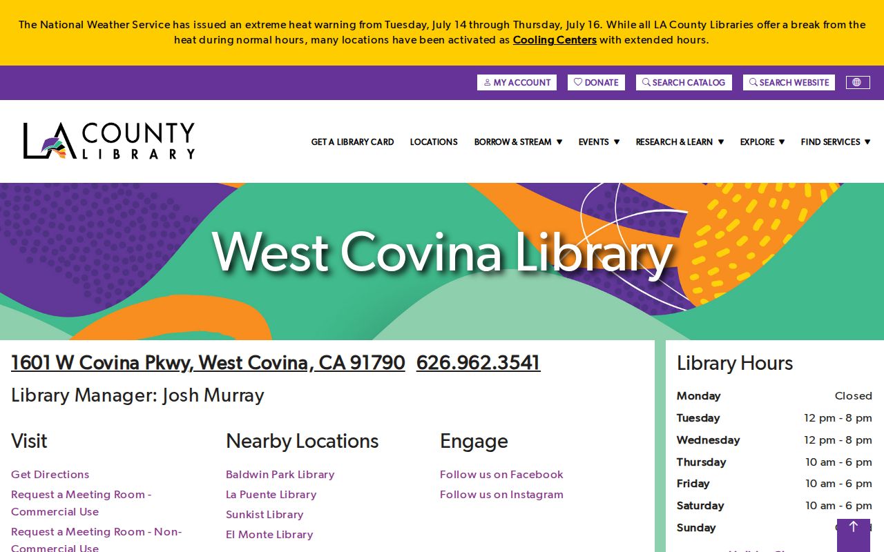 West Covina people directories library historical collection